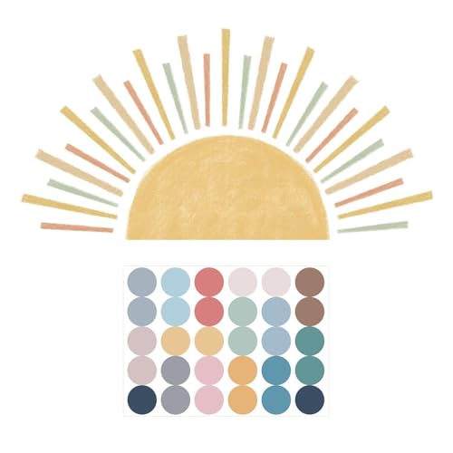 1 Set Von Sonnenwandaufklebern Und 1 Polka-Punktaufkleber, Kinderzimmerdekoration, Selbstklebende Tapete, Einfache Wandaufkleber, Home Decoration Sticker. 1 Set Von Sonnenwandaufklebern Und 1 Polka-Punktaufkleber, Kinderzimmerdekoration, Selbstklebende Tapete, Einfache Wandaufkleber, Home Decoration Sticker. von RELKLYU