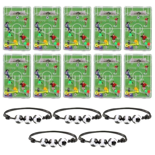 RELKLYU 10 Stück Fußballspiele Und 5 Stück Fußballarmbänder, Fußballgeschenke, Kreative Geschenke, Kinderspielzeug, Lustiges Spielzeug. RELKLYU 10 Stück Fußballspiele Und 5 Stück Fußballarmbänder, Fußballgeschenke, Kreative Geschenke, Kinderspielzeug, Lustiges Spielzeug. von RELKLYU