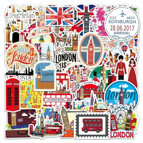 RELKLYU 100 Britische Landschaftsaufkleber, Reiseaufkleber, Kreative Graffiti -Aufkleber, Können Computer, Wasserflaschen Und Koffer Dekorieren. RELKLYU 100 Britische Landschaftsaufkleber, Reiseaufkleber, Kreative Graffiti -Aufkleber, Können Computer, Wasserflaschen Und Koffer Dekorieren. von RELKLYU
