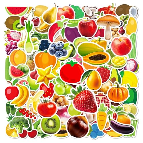 RELKLYU 100 Stücke Obst- Und Gemüseaufkleber, wasserdichte Aufkleber, Lustige Aufkleber, Können Sammelalben, Koffer Und Computer Dekorieren. RELKLYU 100 Stücke Obst- Und Gemüseaufkleber, wasserdichte Aufkleber, Lustige Aufkleber, Können Sammelalben, Koffer Und Computer Dekorieren. von RELKLYU