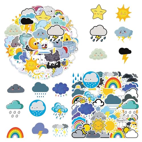 RELKLYU 100 Weather -Themenaufkleber, Kreative Graffiti -Aufkleber, Dekorieren Wasserflaschen, Notizbücher, Gitarren, Skateboards. RELKLYU 100 Weather -Themenaufkleber, Kreative Graffiti -Aufkleber, Dekorieren Wasserflaschen, Notizbücher, Gitarren, Skateboards. von RELKLYU