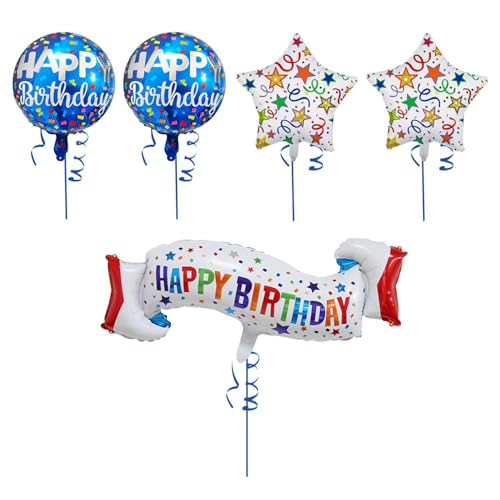 RELKLYU 5 Stücke Der Geburtstagsballons Für Geburtstagsfeier, Szene -Arrangement Für Geburtstagsfeier, Partydekoration, Kreative Und Lustige Luftballons. RELKLYU 5 Stücke Der Geburtstagsballons Für Geburtstagsfeier, Szene -Arrangement Für Geburtstagsfeier, Partydekoration, Kreative Und Lustige Luftballons. von RELKLYU