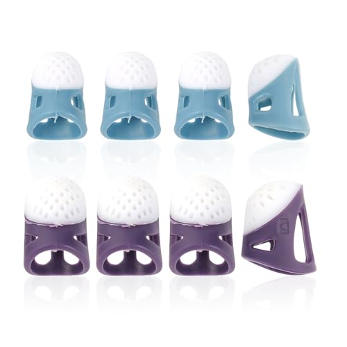 RELKLYU 8 Nähstücke Fingerhut, Silikonfingerabdeckung, Nähhilfen, DIY -Nähzubehör, Fingerschutz. RELKLYU 8 Nähstücke Fingerhut, Silikonfingerabdeckung, Nähhilfen, DIY -Nähzubehör, Fingerschutz. von RELKLYU