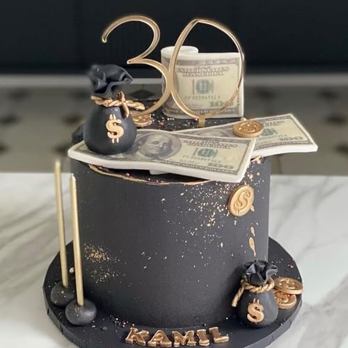Tortenaufsatz zum 30. Geburtstag, goldfarben, Acryl, Zahl 76.2 cm, Kuchendekoration, Jubiläums-Partyzubehör Tortenaufsatz zum 30. Geburtstag, goldfarben, Acryl, Zahl 76.2 cm, Kuchendekoration, Jubiläums-Partyzubehör von REMAX