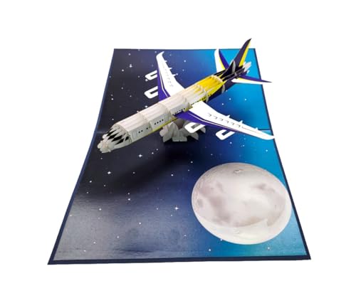 Pop-Up Karte 3D Flugzeug – Handgemachte Klappkarte für Piloten, Flugzeugfans & Reisende – Premium Grußkarte mit Raumschiff-Motiv – Ideal als Geburtstagskarte, Reisegutschein oder Geschenkidee Pop-Up Karte 3D Flugzeug – Handgemachte Klappkarte für Piloten, Flugzeugfans & Reisende – Premium Grußkarte mit Raumschiff-Motiv – Ideal als Geburtstagskarte, Reisegutschein oder Geschenkidee von REMOtech