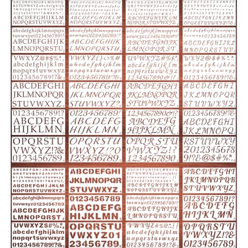 REOLAN Kleine Buchstabenschablonen zum Malen, 36 Stück, Alphabet-Buchstaben- und Zahlenvorlagen, 1,3 cm, 1,9 cm, 3,2 cm, 3,8 cm, wiederverwendbare Alphabet-Schablonen für Holzhandwerk, Kuchen, Kekse REOLAN Kleine Buchstabenschablonen zum Malen, 36 Stück, Alphabet-Buchstaben- und Zahlenvorlagen, 1,3 cm, 1,9 cm, 3,2 cm, 3,8 cm, wiederverwendbare Alphabet-Schablonen für Holzhandwerk, Kuchen, Kekse von REOLAN