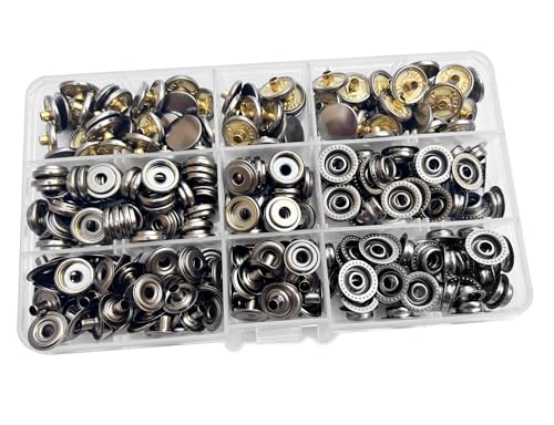 Druckknöpfe Φ15mm 80set Schwarz Messing Nähzubehör Buttons Knöpfe zum Annähen Metall Snaps für DIY Basteln Stoff, Kleidung Taschen Druckknöpfe Φ15mm 80set Schwarz Messing Nähzubehör Buttons Knöpfe zum Annähen Metall Snaps für DIY Basteln Stoff, Kleidung Taschen von RERI