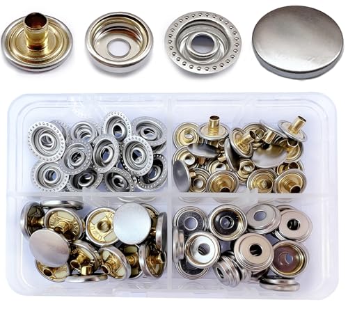 Druckknöpfe Φ15mm Silber Nähzubehör Buttons Knöpfe zum Annähen Metall Snaps für DIY Basteln Stoff, Kleidung Taschen Druckknöpfe Φ15mm Silber Nähzubehör Buttons Knöpfe zum Annähen Metall Snaps für DIY Basteln Stoff, Kleidung Taschen von RERI