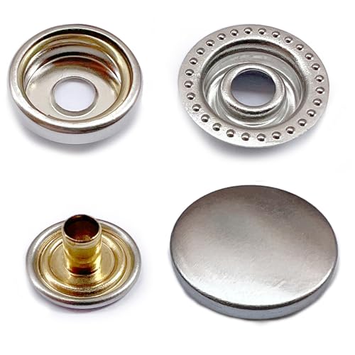 Druckknöpfe Φ15mm Silber Nähzubehör Buttons Knöpfe zum Annähen Metall Snaps für DIY Basteln Stoff, Kleidung Taschen Druckknöpfe Φ15mm Silber Nähzubehör Buttons Knöpfe zum Annähen Metall Snaps für DIY Basteln Stoff, Kleidung Taschen von RERI