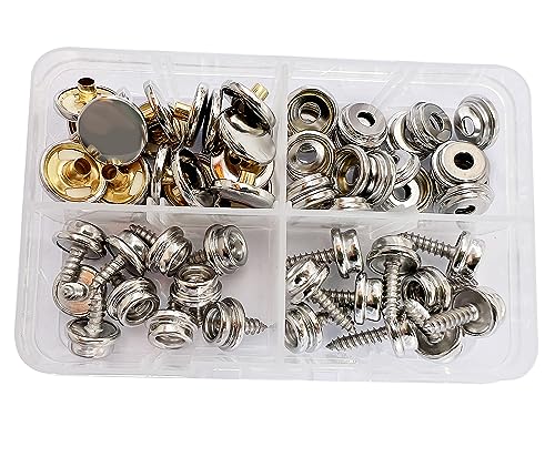 Druckknöpfe Silber15mm Druckknöpfe für Lederhandwerksjacke Handtasche Brieftasche Druckknöpfe Silber15mm Druckknöpfe für Lederhandwerksjacke Handtasche Brieftasche von RERI