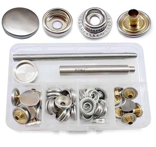 Druckknöpfe mit Zange, Metall Nähzubehör Buttons Knöpfe zum Annähen Werkzeug Jessey Snaps für DIY Basteln Stoff, Kleidung Taschen (Package) von RERI