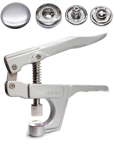 Druckknöpfe mit Zange Φ15mm Silber 40set Kleidung Druckknöpfe für Lederhandwerksjacke Handtasche Brieftasche von RERI