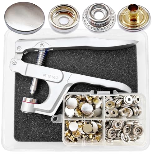 Druckknöpfe mit Zange Φ15mm Silber Metall und Werkzeug Kupfer Nähzubehör Buttons Knöpfe zum Annähen Messing Snaps für DIY Basteln Stoff, Kleidung Taschen Druckknöpfe mit Zange Φ15mm Silber Metall und Werkzeug Kupfer Nähzubehör Buttons Knöpfe zum Annähen Messing Snaps für DIY Basteln Stoff, Kleidung Taschen von RERI