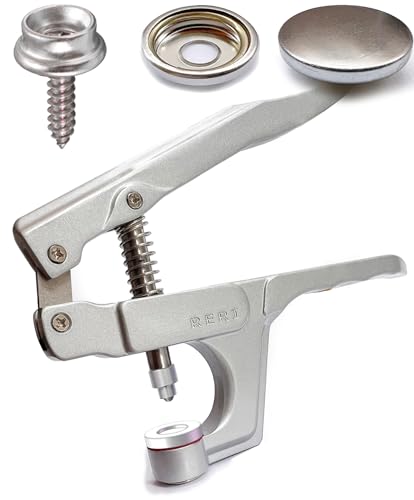 Druckknöpfe zum Schrauben 15mm Metal Druckknopf mit Befestigungswerkzeug für Bootsabdeckungen Reparieren Von Segeltuch, NäHen, Leinwand, Planen Ersetzen Von MetallverschlüSsen von RERI