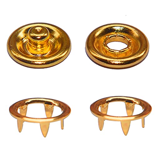 Jersey Druckknöpfe Golden 11mm Metall Nähzubehör Buttons Knöpfe zum Annähen Werkzeug Jessey Snaps für DIY Basteln Stoff, Kleidung Taschen Jersey Druckknöpfe Golden 11mm Metall Nähzubehör Buttons Knöpfe zum Annähen Werkzeug Jessey Snaps für DIY Basteln Stoff, Kleidung Taschen von RERI