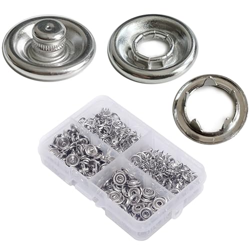 Lange Zinken Jersey Druckknöpfe 11mm Metall Nähzubehör Buttons Knöpfe zum Annähen Jessey Snaps für DIY Basteln Stoff, Kleidung Taschen von RERI