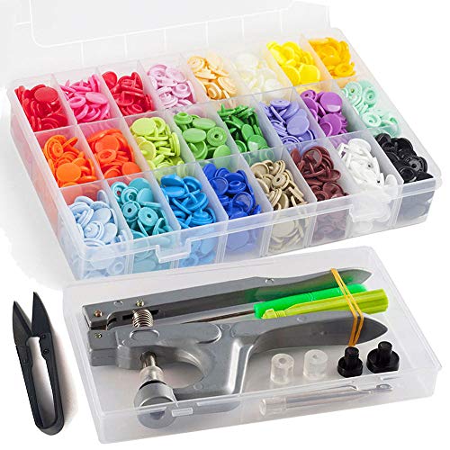 Druckknöpfe Mit Snaps Zange, 360 Set T5 KAM Druckknopf In 24 Farben Plastik Snaps Für DIY Basteln von RERI