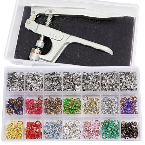 Druckknopf Set mit Zange, Φ9.5mm 280set Jersey Druckknöpfe Metall Nähzubehör Buttons Knöpfe zum Annähen Werkzeug Jersey Snaps für DIY Basteln Stoff, Kleidung Taschen Druckknopf Set mit Zange, Φ9.5mm 280set Jersey Druckknöpfe Metall Nähzubehör Buttons Knöpfe zum Annähen Werkzeug Jersey Snaps für DIY Basteln Stoff, Kleidung Taschen von RERI