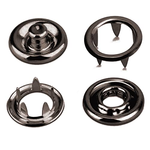 RERI Jersey Druckknöpfe Metall Schwarz Druckknöpfe kit, 9,5 mm 30 Sätze Metall Knöpfe Nähzubehör Button RERI Jersey Druckknöpfe Metall Schwarz Druckknöpfe kit, 9,5 mm 30 Sätze Metall Knöpfe Nähzubehör Button von RERI
