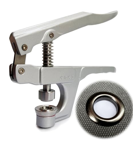 RERI Ösenzange Ösen-Set mit Werkzeug 100set Schwarz Φ14mm Ösen-Set mit Ösen-Einstellwerkzeug für Schnürsenkel, Kleidung, Rucksack, Schuhleder von RERI