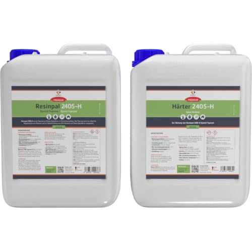 Epoxid Topcoat Resinpal 2405-H | 15 kg Epoxy-Topcoat-Set | Glaskar und geruchsarm | Zum Versiegeln und Beschichten | Für Bootsreparatur und als Holzschutz |UV-Resistent | Auf Basis Epoxidharz | von RESINPAL