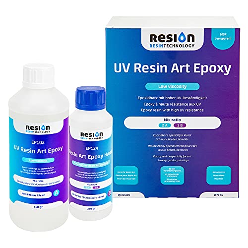 Epoxidharz Mit Härter für Resin Art | 2:1 Verhältnis, Niedrige Viskosität | Transparent, 0,75kg | Kunstharz, Glasklar, Lösungsmittelfrei, Geruchlos, Anfänger-Set Epoxidharz Mit Härter für Resin Art | 2:1 Verhältnis, Niedrige Viskosität | Transparent, 0,75kg | Kunstharz, Glasklar, Lösungsmittelfrei, Geruchlos, Anfänger-Set von RESION
