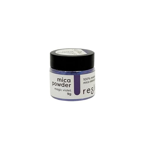 Reslin Magisches violettes Glimmerpulver, 9 g, Perlmutt-Mineralpulver für glitzernde Effekte, ideal für Dekoration und Handwerk Reslin Magisches violettes Glimmerpulver, 9 g, Perlmutt-Mineralpulver für glitzernde Effekte, ideal für Dekoration und Handwerk von RESLIN