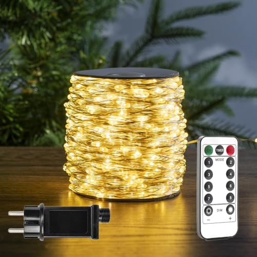 RESNICE LED Lichterkette 200M 2000 LEDs Lange Außen Innen Plug In Lichterkette Wasserdichte Fernbedienung für Wohnzimmer, Schlafzimmer, Hinterhof, Terrasse, Garten, Veranda, Hochzeit oder Weihnachten RESNICE LED Lichterkette 200M 2000 LEDs Lange Außen Innen Plug In Lichterkette Wasserdichte Fernbedienung für Wohnzimmer, Schlafzimmer, Hinterhof, Terrasse, Garten, Veranda, Hochzeit oder Weihnachten von RESNICE