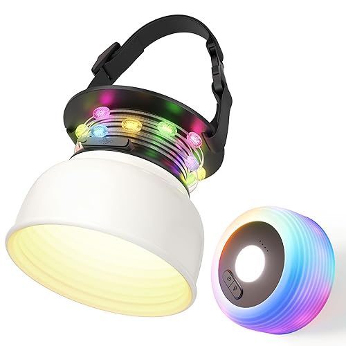 RETEYUNG Camping Lichterkette,IP65 Wasserdichte,Campinglampe mit 8 RGB Modi und 10M Lichterkette,3 Stufen Helligkeit für Outdoor Camping Hof DekorUSB- und Solaraufladung RETEYUNG Camping Lichterkette,IP65 Wasserdichte,Campinglampe mit 8 RGB Modi und 10M Lichterkette,3 Stufen Helligkeit für Outdoor Camping Hof DekorUSB- und Solaraufladung von RETEYUNG