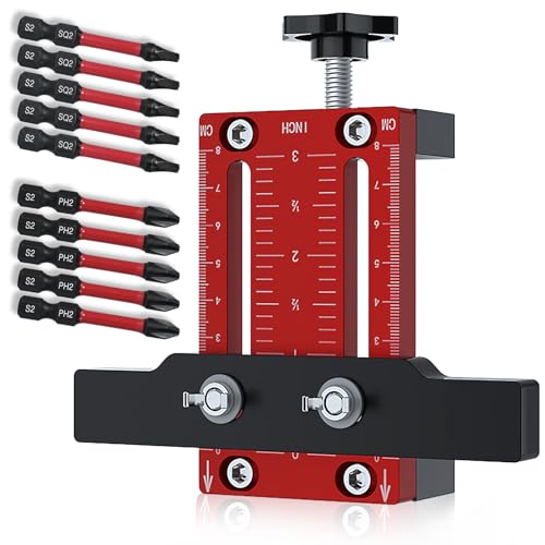 Schranktür-Installationsset mit 5 PH2- & 5 SQ2-Bits, leichtem Aluminium-Jig und präzisem Positionierungswerkzeug. Hochwertige Bits für exakte Installation und vielseitigen Einsatz bei Schranktüren Schranktür-Installationsset mit 5 PH2- & 5 SQ2-Bits, leichtem Aluminium-Jig und präzisem Positionierungswerkzeug. Hochwertige Bits für exakte Installation und vielseitigen Einsatz bei Schranktüren von RETSAMV