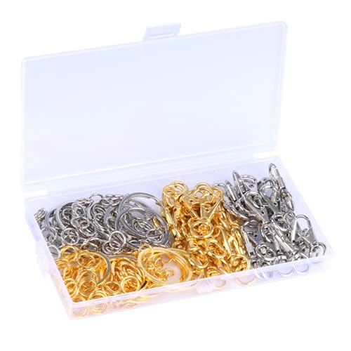 160 Stück Binderinge, Schlüsselanhänger mit Kette, Set für Rucksäcke, Handtaschen, Hardware-Befestigungen von RETUOLWAG