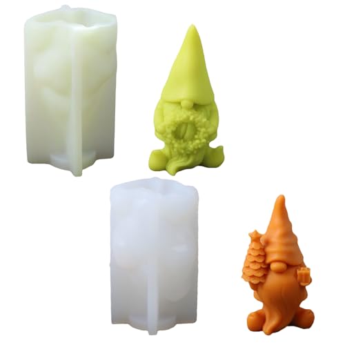 2 x Set 3D-Zwerge aus Silikon, Ornament-Formen, Weihnachtsmann, Duftformen, Epoxidharz, Seifenformen, Backwerkzeug 2 x Set 3D-Zwerge aus Silikon, Ornament-Formen, Weihnachtsmann, Duftformen, Epoxidharz, Seifenformen, Backwerkzeug von RETUOLWAG