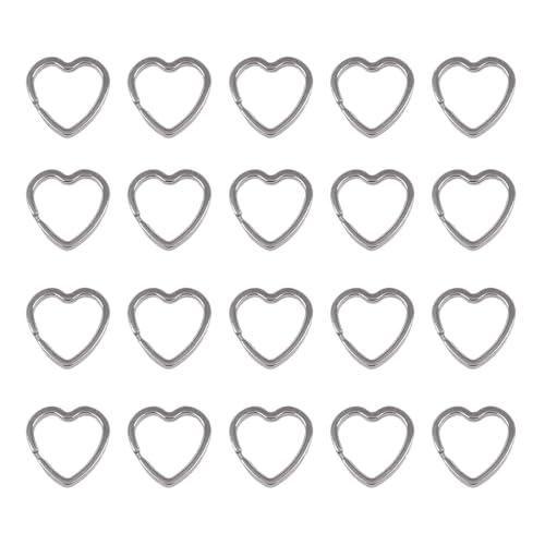 20 Unregelmäßige Schlüsselringe Silber Schlüsselbund Bequemer Keyring Stylish Split Für Schlüsselkettenschlüsselfob Zubehör Schlüsselbundringe von RETUOLWAG