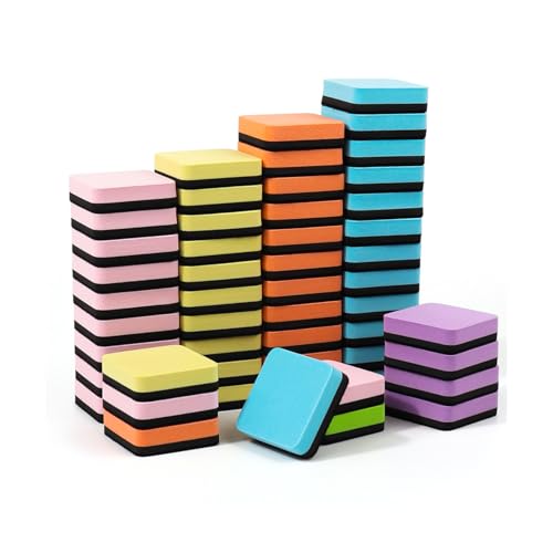 24/48 Stück Radiergummi, Premium-Filz-Whiteboard für Klassenzimmer, Büro, Schulbedarf, Whiteboard-Radierer, Büro-Radierer, Filztafel-Reiniger für Lehrer von RETUOLWAG