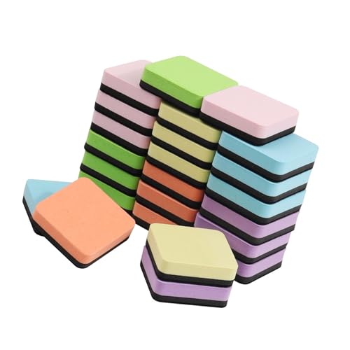 24/48 Stück Radiergummi, Premium-Filz-Whiteboard für Klassenzimmer, Büro, Schulbedarf, Whiteboard-Radierer, Büro-Radierer, Filztafel-Reiniger für Lehrer von RETUOLWAG