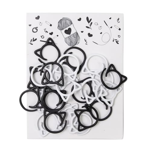 24 Pcs Katzen Geformte Stichmarkierungen Häkelringe Verriegelungsringe Zum Stricken Von Webennähmarkierungen 24 Pcs Katzen Geformte Stichmarkierungen Häkelringe Verriegelungsringe Zum Stricken Von Webennähmarkierungen von RETUOLWAG