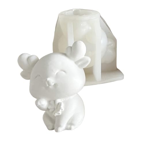 3D-Cartoon-Tier-Silikonformen mit Kaninchen, Hirsch, Huhn, Gips, Epoxidharz, Hirsch, Seife, Ornament-Formen von RETUOLWAG
