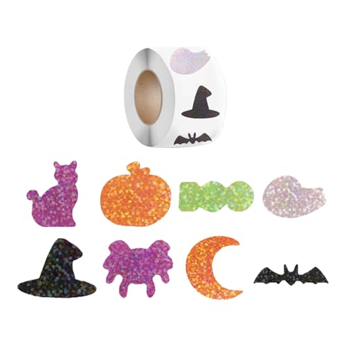 500 Stück reflektierende Kürbis-Aufkleber-Set, glitzernde Aufkleber für Scrapbooking, Halloween, Dekoration, saisonale Aktivitäten, Halloween, dekorative Aufkleber 500 Stück reflektierende Kürbis-Aufkleber-Set, glitzernde Aufkleber für Scrapbooking, Halloween, Dekoration, saisonale Aktivitäten, Halloween, dekorative Aufkleber von RETUOLWAG