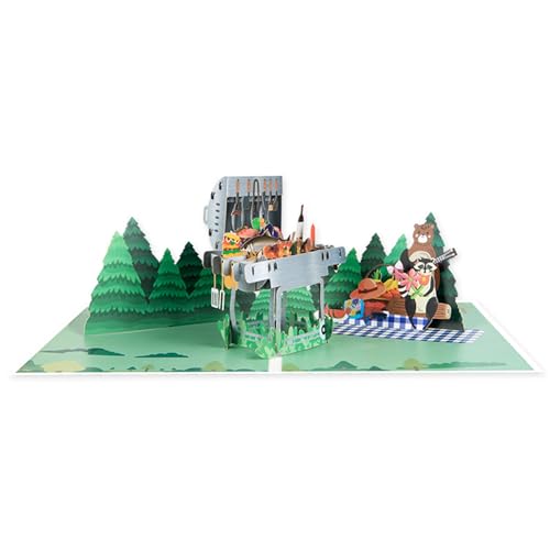 BBQ Camping Barbecue 3D PopUp Karte Grußkarte Dekorationen für Geburtstage und Festivals BBQ Camping Barbecue 3D PopUp Karte Grußkarte Dekorationen für Geburtstage und Festivals von RETUOLWAG