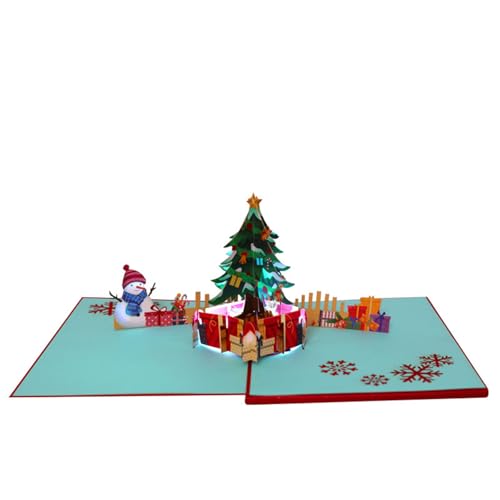 Beleuchtete musikalische Weihnachtskarte, 3D-Popup-Urlaubsgruß mit bezaubernder Melodie für Familie und Freunde Beleuchtete musikalische Weihnachtskarte, 3D-Popup-Urlaubsgruß mit bezaubernder Melodie für Familie und Freunde von RETUOLWAG
