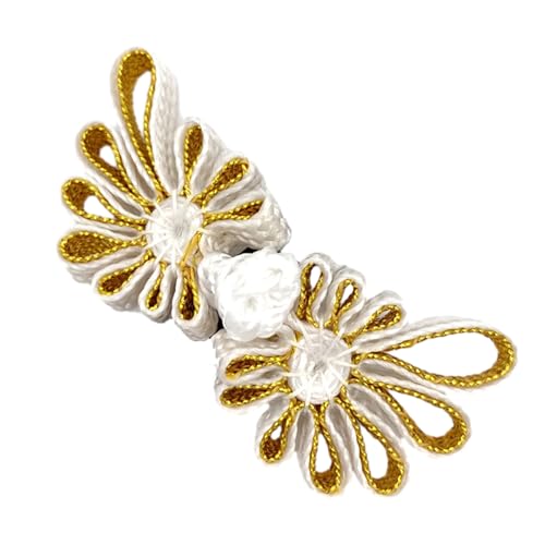 Blumen-Frösch-Knopf für traditionelle chinesische Kleidung, Handarbeit, Accessoires, stilvolle Froschknöpfe, chinesischer Cheongsam von RETUOLWAG