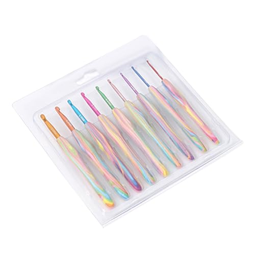 Ergonomische Häkelnadeln, 2-6 mm, weicher Griff, Häkelnadel für Anfänger, Stricken, Pullover, Schals, Taschen, Socken und Mützen, 9 Stück von RETUOLWAG