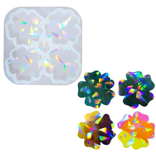 Flexible Silikon-Untersetzer-Form mit holografischer Reflexion, Blumenmuster, Tassenmatte, Epoxidharz, Schmuckherstellungswerkzeug Flexible Silikon-Untersetzer-Form mit holografischer Reflexion, Blumenmuster, Tassenmatte, Epoxidharz, Schmuckherstellungswerkzeug von RETUOLWAG