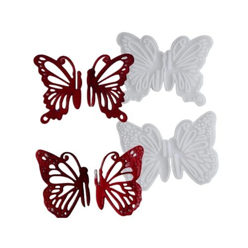 Flexible Silikonformen, Schmetterlings-Zubehör, Epoxidharz, Ornament, Anhänger, praktisches Werkzeug zur Schmuckherstellung von RETUOLWAG
