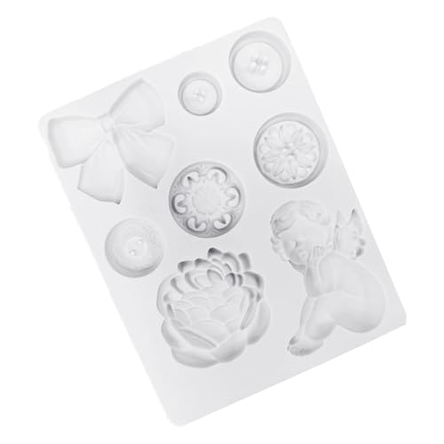 Flexible Silikonformen mit aufwendigen Rosen-Engel-Designs, geeignet zum Backen und für Silikonkunst von RETUOLWAG