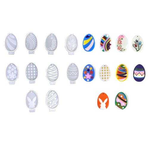 Ostereier-Silikonform, handgefertigt, Epoxidharz, Ohrringe, Schlüsselanhänger, Anhänger, Anhänger, Zement, Gips, Dekor Ostereier-Silikonform, handgefertigt, Epoxidharz, Ohrringe, Schlüsselanhänger, Anhänger, Anhänger, Zement, Gips, Dekor von RETUOLWAG