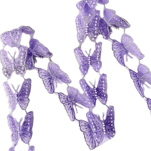 Pailletten Schmetterling Spitze Patches Nähen Spitze Heimdekoration Kreative Applikationen Geeignet für Bekleidungszubehör von RETUOLWAG