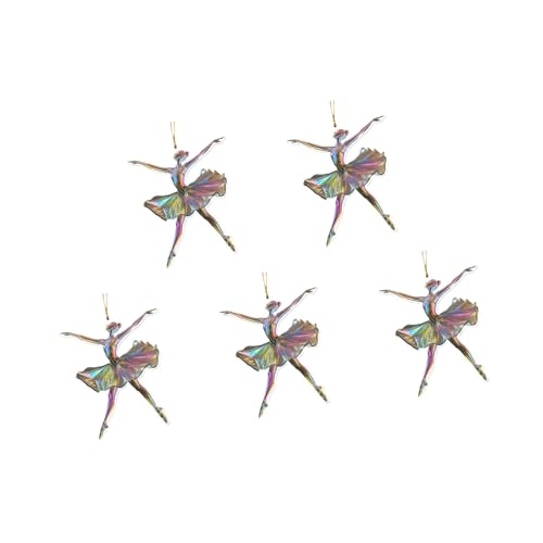 RETUOLWAG 5 Stück Ballett-Mädchen-Anhänger, stilvoller 2D-Acryl-Schlüsselanhänger, Wandbehang, Charme für Tanzbegeisterte und Heimdekoration, Acryl, Ballett zum Aufhängen von RETUOLWAG
