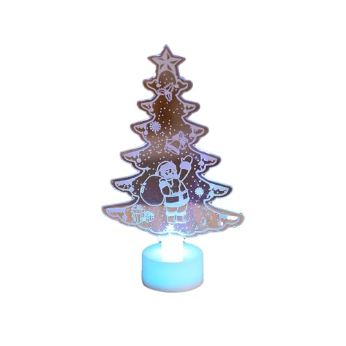 RETUOLWAG Beleuchtete LED-Acryl-Weihnachtsdekoration, Tischdekoration, Weihnachtsdekoration, Nachtlicht für Zuhause, Büro, Schlafzimmer, Farbwechsel, Acryl, Urlaubsdekoration von RETUOLWAG