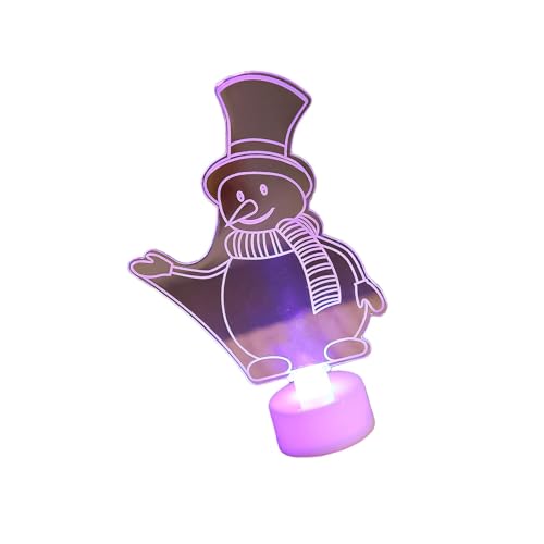 RETUOLWAG Beleuchtete LED-Acryl-Weihnachtsdekoration, Tischdekoration, Weihnachtsdekoration, Nachtlicht für Zuhause, Büro, Schlafzimmer, Farbwechsel, Acryl, Urlaubsdekoration von RETUOLWAG
